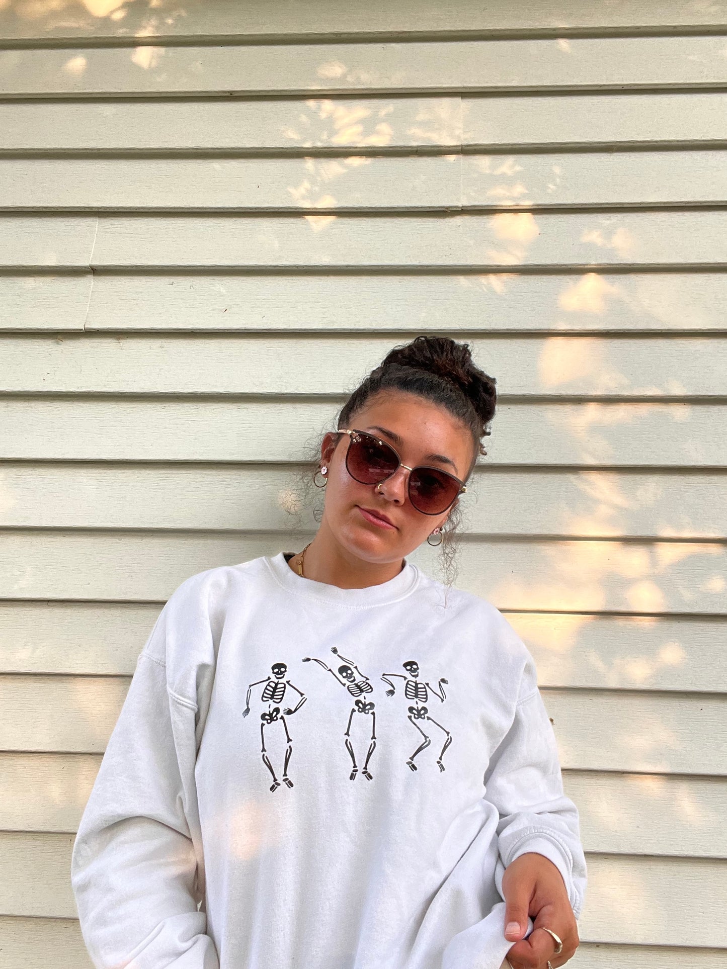 Dancing skeleton crewneck