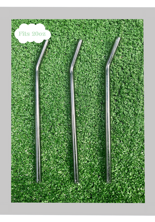 9” Reusable Black Bent Straw