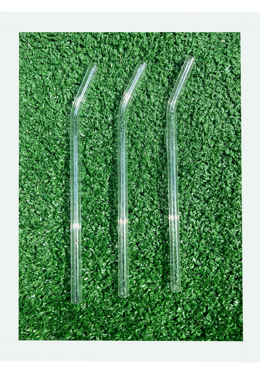 Clear Bent Glass Straw