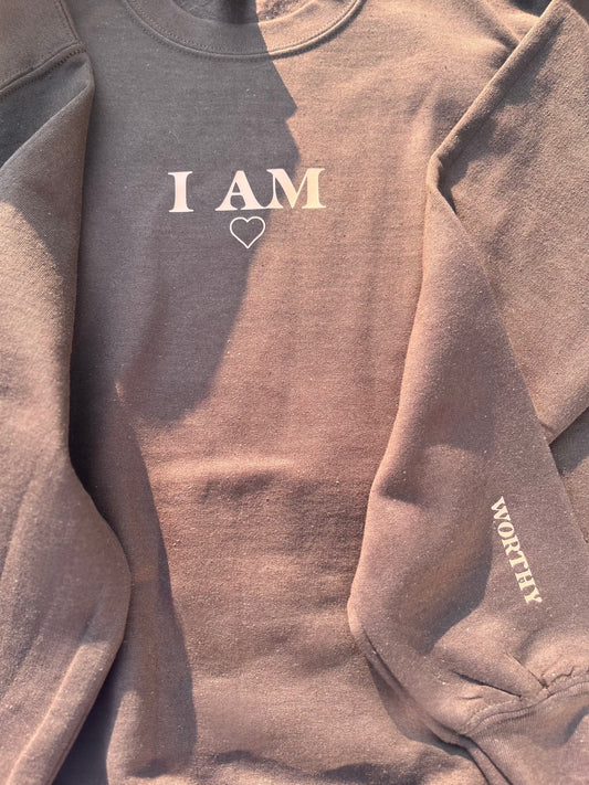 I am crewneck (BROWN)