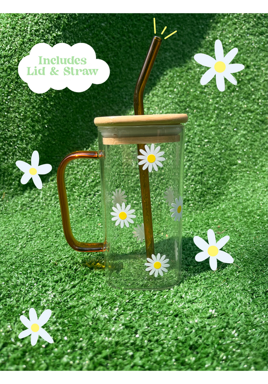 17oz Daisy Glass Mug