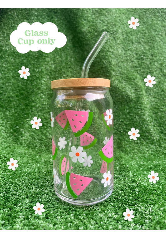 16oz Watermelon Glass Cup