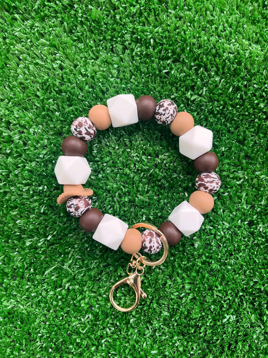 Brown cowboy hat wristlet