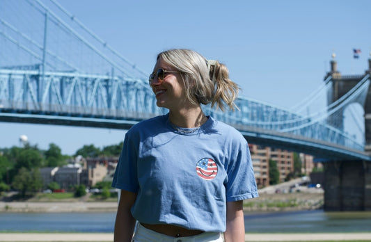 Smiley USA tee