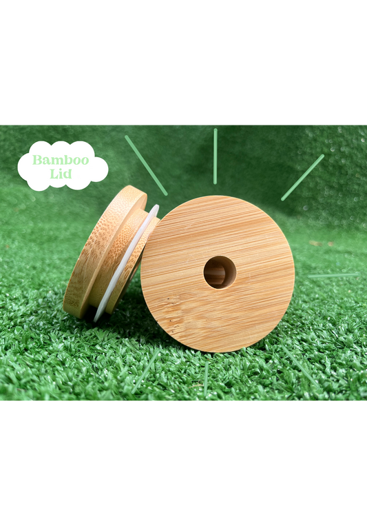 Glass Can Bamboo Lid