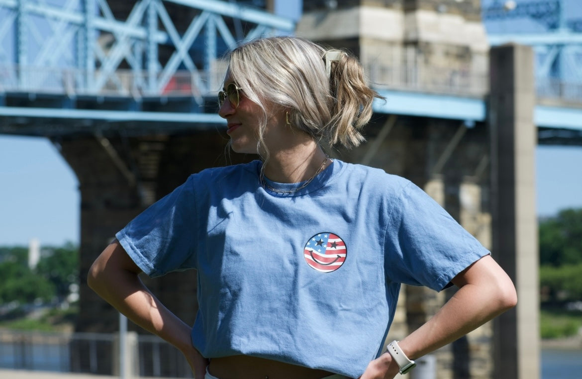 Smiley USA tee