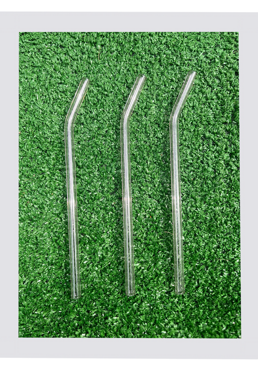 Pink Bent Reusable Glass Straw