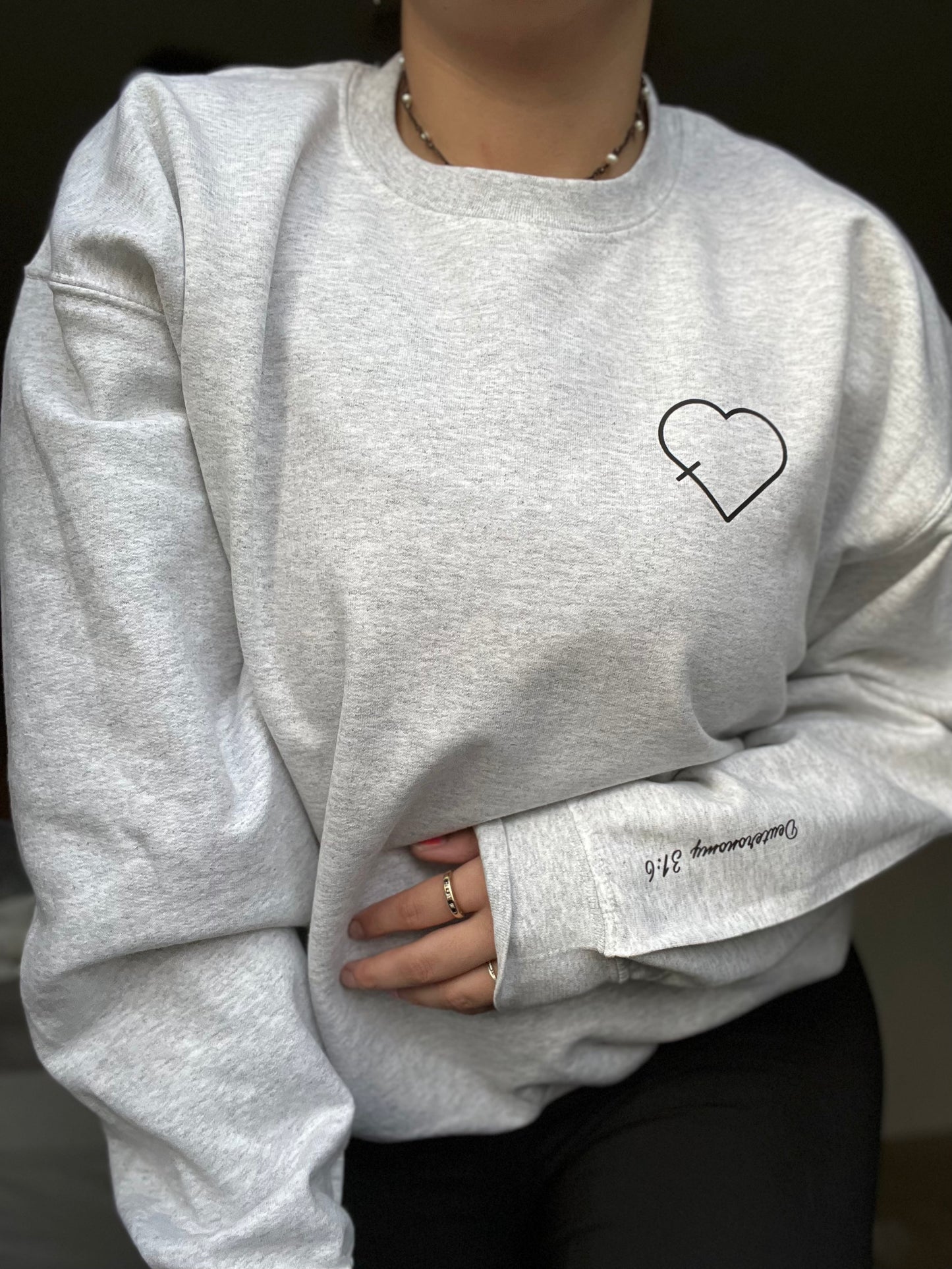 Deuteronomy 31:6 crewneck