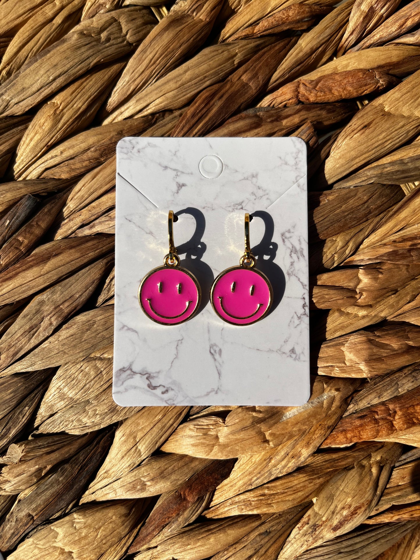 15mm Smiley Face Earrings