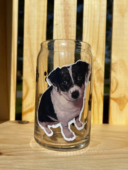 Custom Furbaby Glass cup