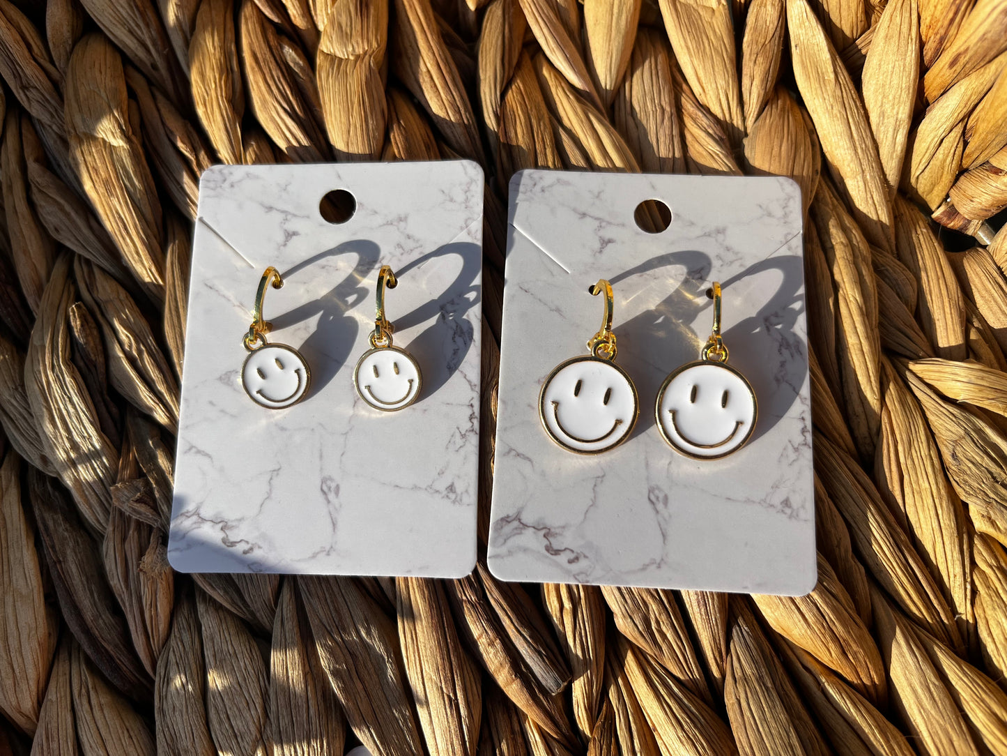15mm Smiley Face Earrings