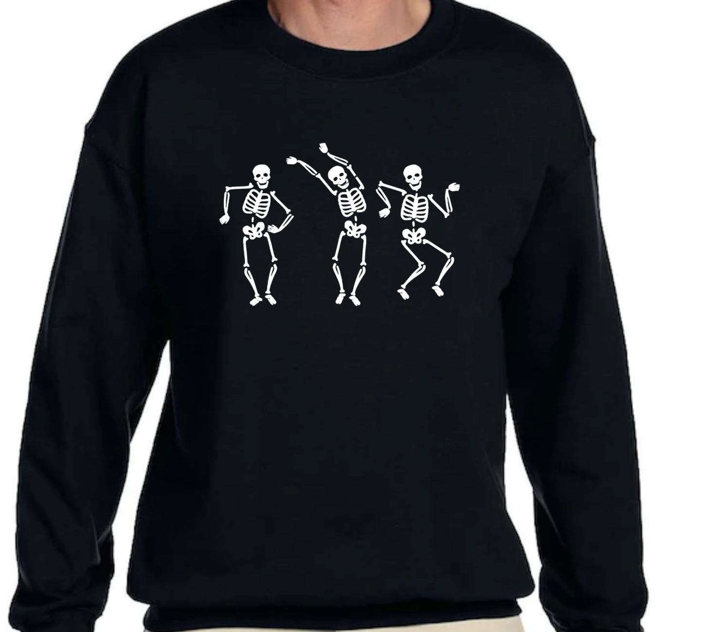 Dancing skeleton crewneck